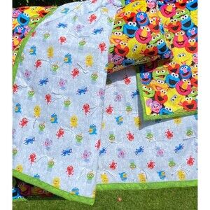 Sesame Street Kids blanket with pillow and doll blanket